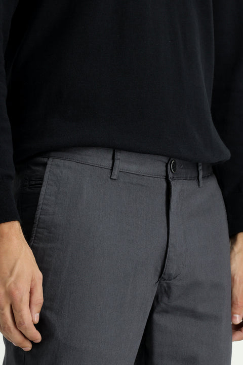 Orta Füme 6 Drop Regular Fit Standart Kesim Likralı Kanvas / Chino Pantolon