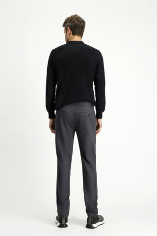  Orta Füme 6 Drop Regular Fit Standart Kesim Likralı Kanvas / Chino Pantolon