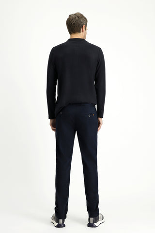  Orta Lacivert 4 Drop Relaxed Fit Rahat Kesim Likralı Kanvas / Chino Pantolon