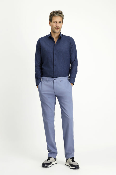 Havacı Mavi Relaxed Fit Rahat Kesim Likralı Kanvas / Chino Pantolon