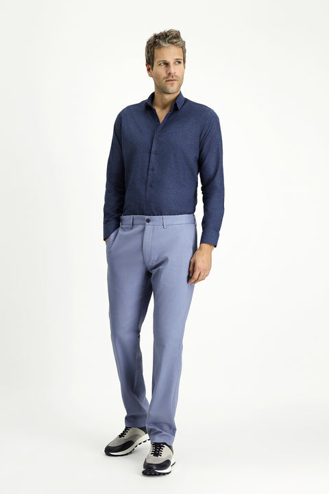 Havacı Mavi Relaxed Fit Rahat Kesim Likralı Kanvas / Chino Pantolon