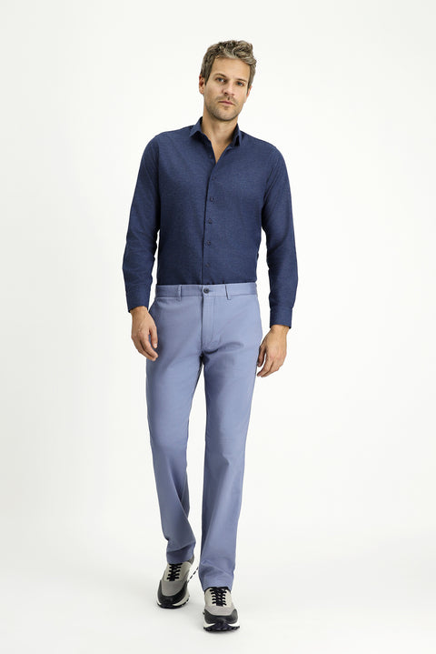 Havacı Mavi 4 Drop Relaxed Fit Rahat Kesim Likralı Kanvas / Chino Pantolon