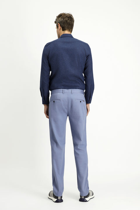 Havacı Mavi Relaxed Fit Rahat Kesim Likralı Kanvas / Chino Pantolon