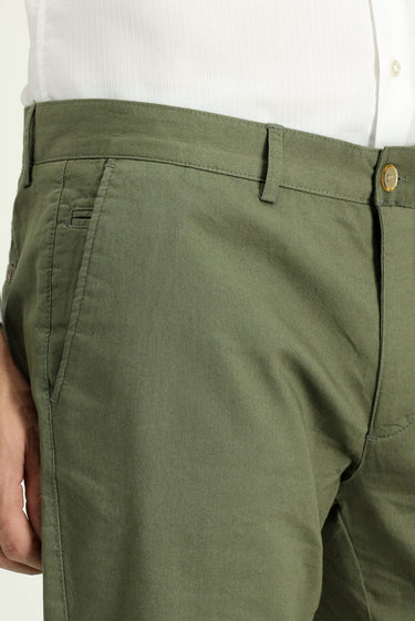  Orta Haki Regular Fit Likralı Kanvas / Chino Pantolon