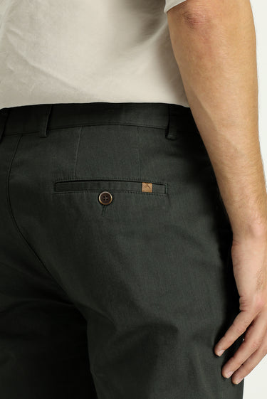 Koyu Haki Regular Fit Likralı Kanvas / Chino Pantolon