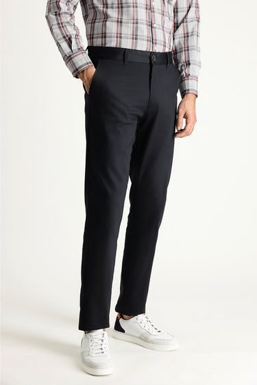 Orta Antrasit Regular Fit Likralı Kanvas / Chino Pantolon