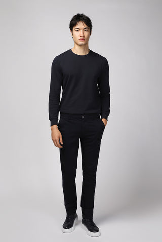  Koyu Lacivert 6 Drop Regular Fit Standart Kesim Likralı Kanvas / Chino Pantolon
