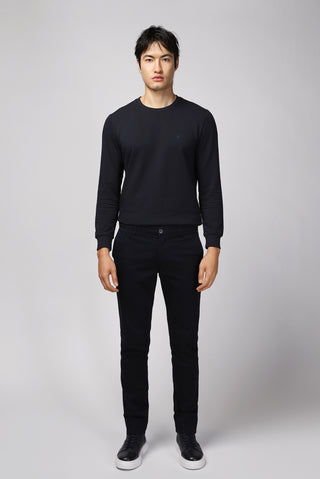  Koyu Lacivert 6 Drop Regular Fit Standart Kesim Likralı Kanvas / Chino Pantolon
