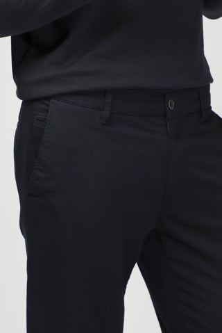  Koyu Lacivert 6 Drop Regular Fit Standart Kesim Likralı Kanvas / Chino Pantolon