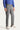 Orta Gri Regular Fit Likralı Saten Kanvas / Chino Pantolon