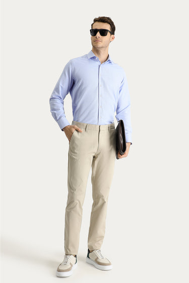 Kum Regular Fit Likralı Saten Kanvas / Chino Pantolon