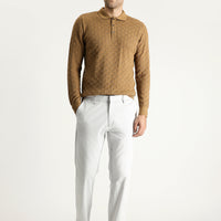 Taş Regular Fit Likralı Saten Kanvas / Chino Pantolon