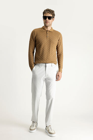 Taş Regular Fit Likralı Saten Kanvas / Chino Pantolon