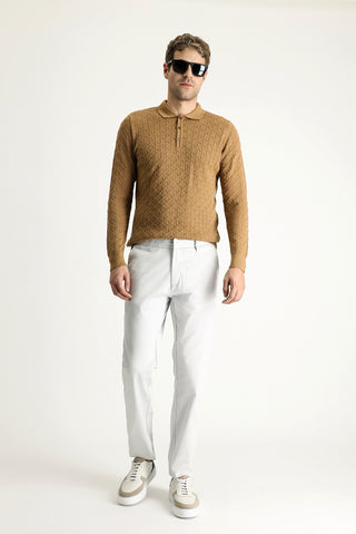  Ta? 6 Drop Regular Fit Standart Kesim Likral? Saten Kanvas / Chino Pantolon-Ki??l?