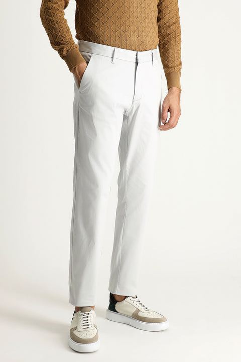 Stone Slim Fit Stretch Sateen Canvas / Chino Trousers