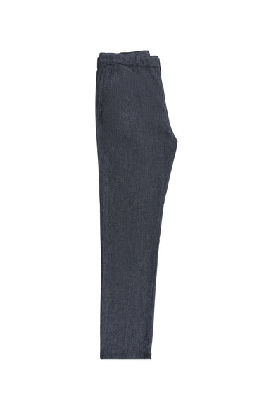 Koyu Mavi  Regular Fit Desenli Likralı Kanvas / Chino Pantolon