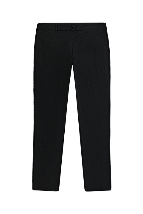 Black Slim Fit Stretch Canvas / Chino Trousers