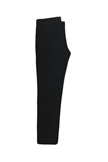  Siyah Slim Fit Dar Kesim Likralı Kanvas / Chino Pantolon