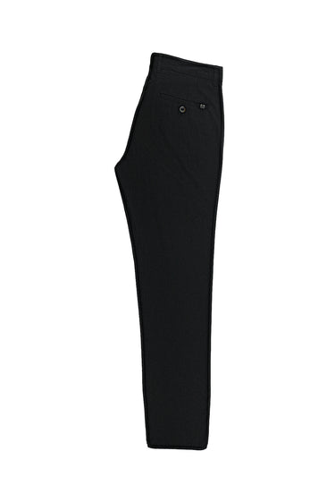 Siyah 7 Drop Slim Fit Dar Kesim Likralı Kanvas / Chino Pantolon