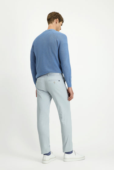 Gümüş Slim Fit Dar Kesim Likralı Kanvas / Chino Pantolon