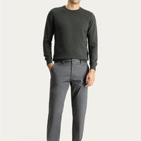 Orta Füme Regular Fit Standart Kesim Likralı Kanvas / Chino Pantolon