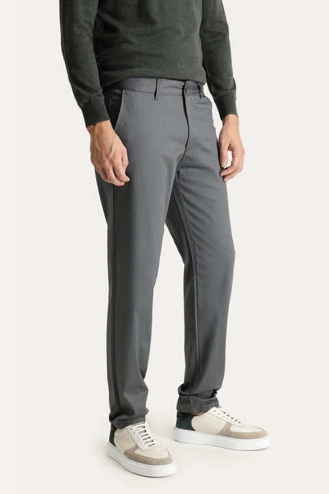 Medium Smoke Slim Fit Stretch Canvas / Chino Pants