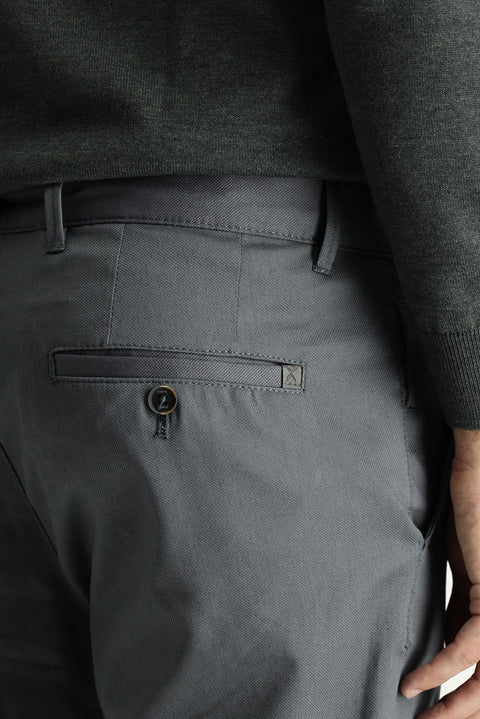Medium Smoke Slim Fit Stretch Canvas / Chino Pants