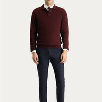 Orta Lacivert Slim Fit Dar Kesim Likralı Kanvas / Chino Pantolon