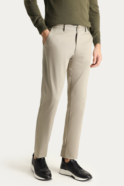 Açık Vizon Regular Fit Standart Kesim Likralı Kanvas / Chino Pantolon