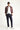 Koyu Lacivert Slim Fit Dar Kesim Beli Lastikli İpli Desenli Likralı Pantolon