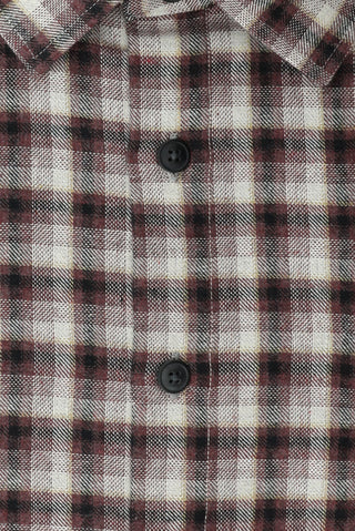  Açık Bordo Büyük Beden Uzun Kol Regular Fit Oduncu Ekose Pamuklu Kolay Ütülenebilir Cepli Gömlek