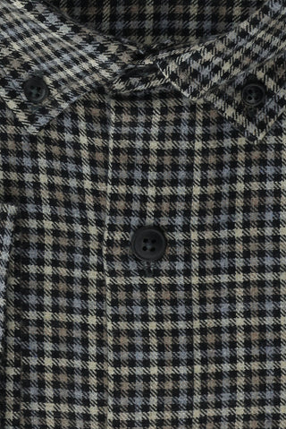  Siyah Büyük Beden Uzun Kol Ekose Pamuklu Kolay Ütülenebilir Dü?meli Yaka Oduncu Gömlek-Ki??l?