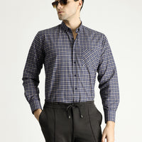 Hardal Uzun Kol Regular Fit Ekose Pamuklu Kolay Ütülenebilir Düğmeli Yaka Gömlek