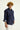 Orta Lacivert Uzun Kol Slim Fit Dar Kesim Denim Pamuk Gömlek