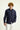 Orta Lacivert Uzun Kol Slim Fit Dar Kesim Denim Pamuk Gömlek