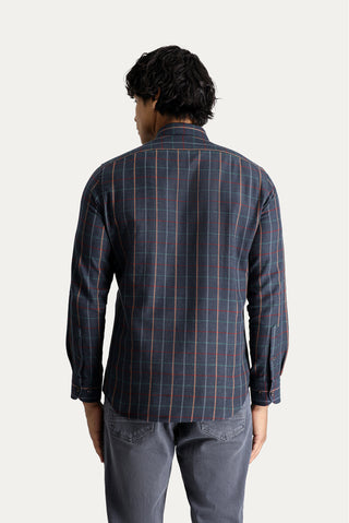  Asker Haki Uzun Kol Slim Fit Dar Kesim Ekose Oduncu Spor Pamuk Düğmeli Yaka Gömlek