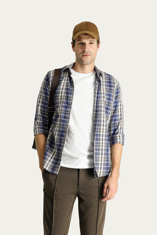  Orta Gri Uzun Kol Slim Fit Dar Kesim Ekose Oduncu Pamuklu Kolay Ütülenebilir Gömlek