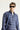 Havacı Mavi Uzun Kol Slim Fit Dar Kesim Oduncu Ekose Pamuklu Gömlek