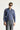 Havacı Mavi Uzun Kol Slim Fit Dar Kesim Oduncu Ekose Pamuklu Gömlek