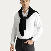White Long Sleeve Regular Fit Oxford Cotton Shirt