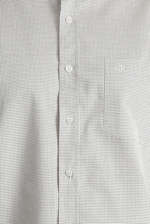 Koyu Bordo Uzun Kol Klasik Desenli Pamuk Gömlek