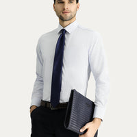 Uçuk Mavi Uzun Kol Regular Fit Ekose Pamuklu Kolay Ütülenebilir Gömlek