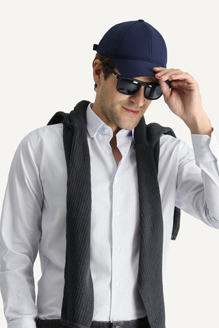  Beyaz Uzun Kol Slim Fit Dar Kesim Non Iron Çizgili Pamuklu Gömlek