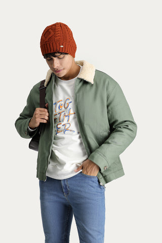  Çağla Yeşili Slim Fit Dar Kesim Pamuk Spor Mont