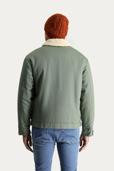 Çağla Yeşili Slim Fit Dar Kesim Spor Pamuk Mont