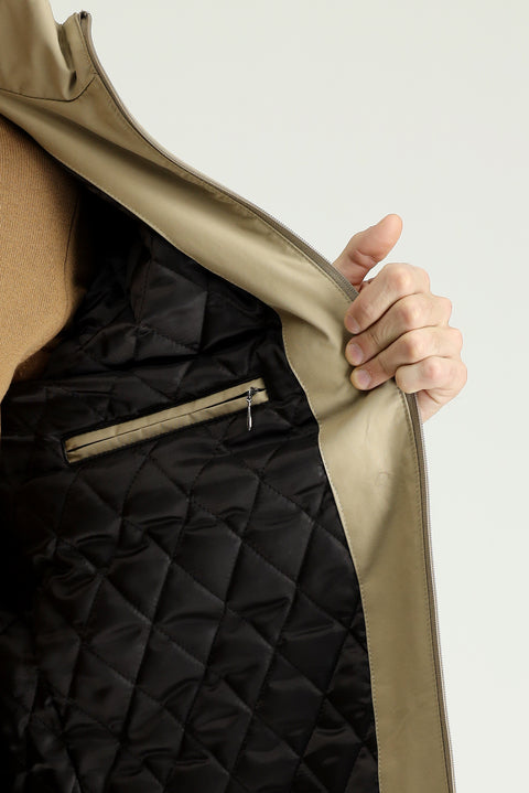 Light Mink Seasonal Slim Fit Narrow Cut Cotton Sport Bomber Jacket