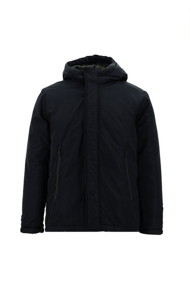Koyu Lacivert Slim Fit Dar Kesim Kapüşonlu Spor Mont