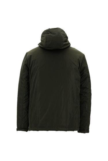 Orta Haki Slim Fit Dar Kesim Kapüşonlu Spor Mont