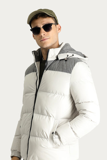 Taş Slim Fit Dar Kesim Kapüşonlu Spor Mont
