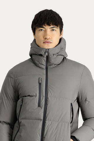  Orta Vizon Kapüşonlu Şişme Mont